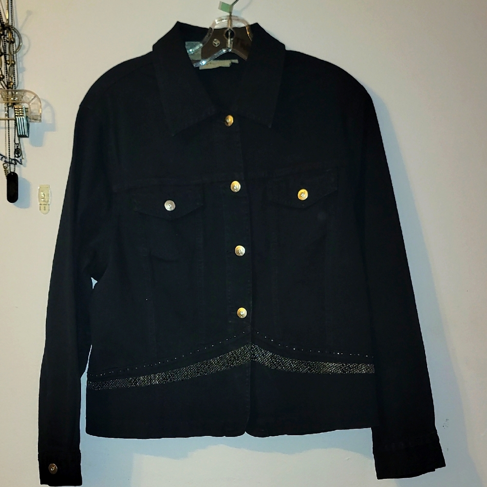 Variations sz 14 Black Jacket with silver tone and black Accents